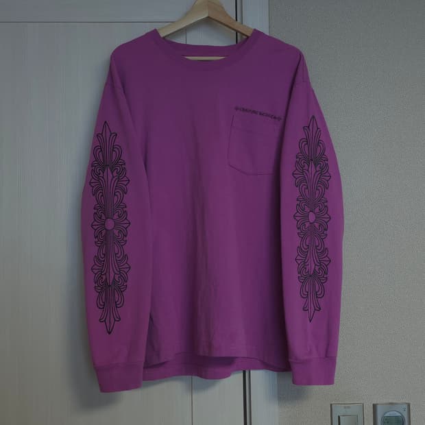 [XXL] 크롬하츠 매티보이 스파이더 웹 롱슬리브 퍼플