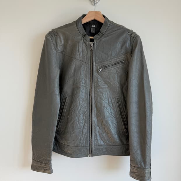 H&M 레더 자켓