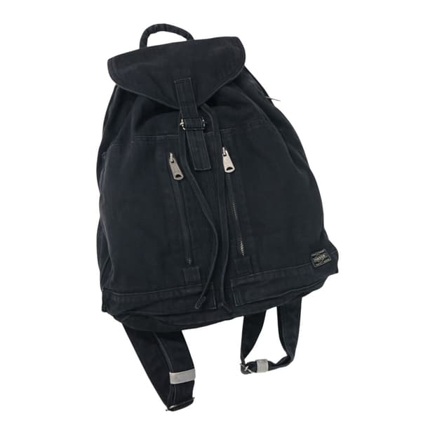 PORTER 포터 요시다컴퍼니 블랙 코튼 캔버스 백팩