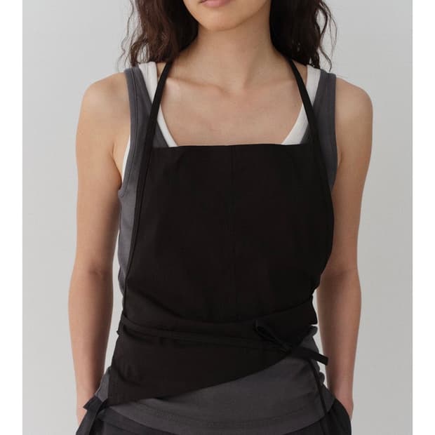 코르뷔 뷔스티에 블랙 courbui apron bustier