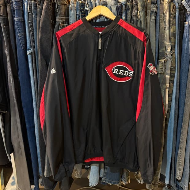 마제스틱 신시내티 레즈 반집업