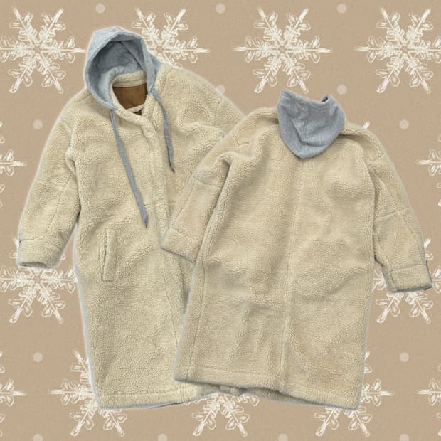 🧁양털 후드 폭닥폭닥 롱 코트 후리스🧁 그런지 히피 에스닉