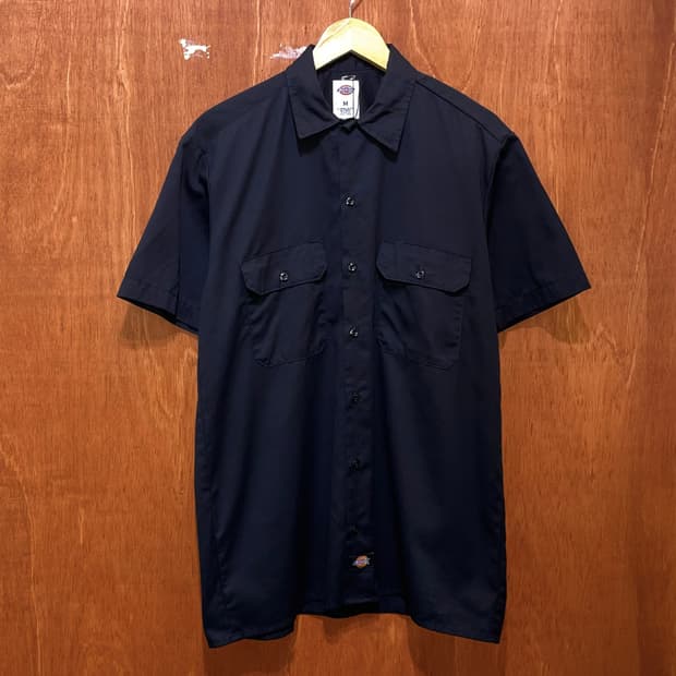 (M) Dickies 디키즈 반팔 워크 셔츠 블랙