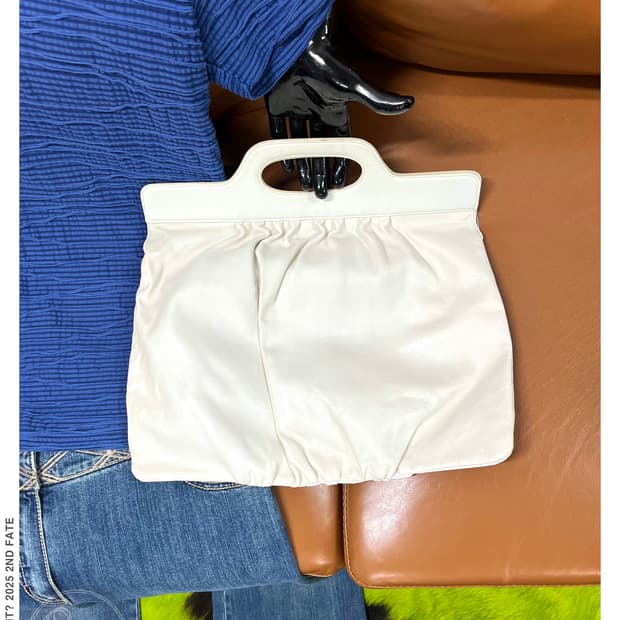 DRIES VAN NOTEN Real Leather White Tote