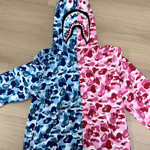 베이프 카모 샤크 후드집업 XL 급처합니다