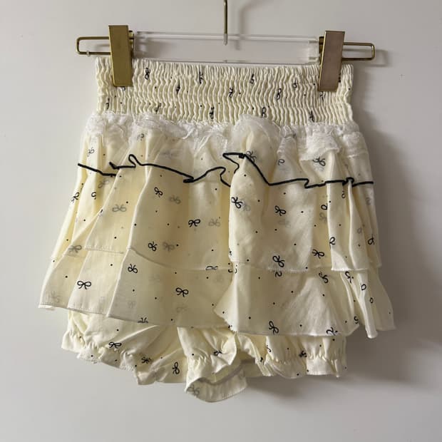 새상품 여자 리본 캉캉 레이스 치마바지