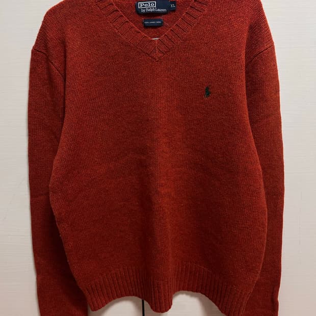 (정품) 폴로 랄프로렌 브이넥 램스울 니트 XL
