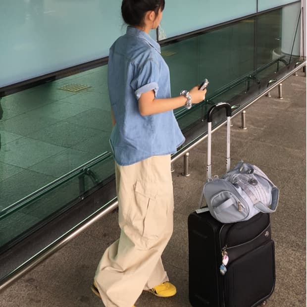 OOT oot ootj 베이지 포켓 카고 팬츠 