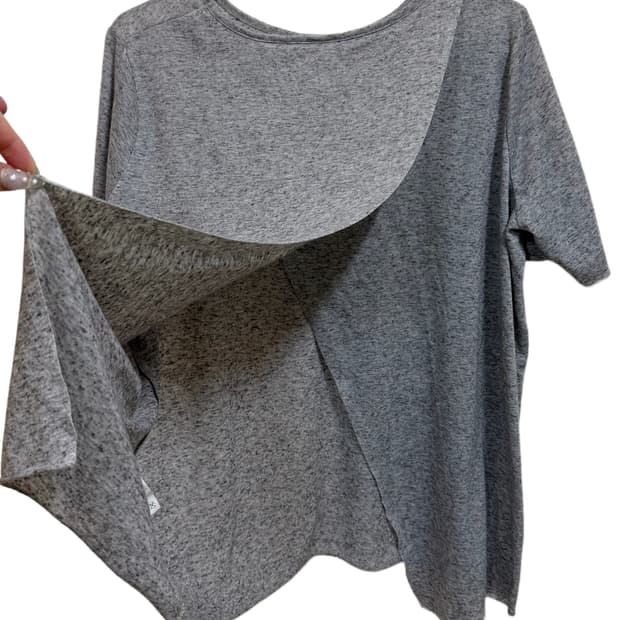 cheap monday 칩먼데이 백 오픈 펑크 그레이 반팔 티셔츠