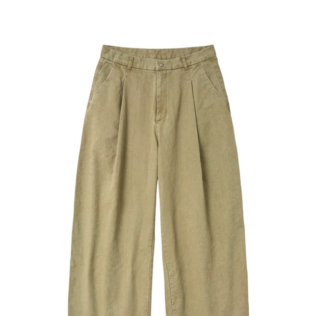 4) 해칭룸 딥 플리츠 트라우져 베이지