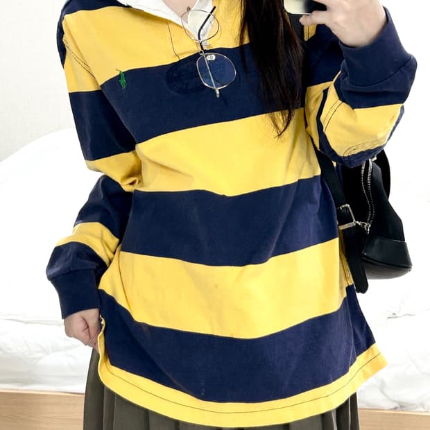 폴로 스몰로고 단가라 럭비티