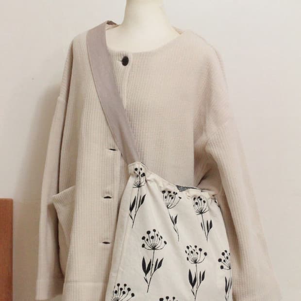 핸드메이드 밴딩 광목 크로스백