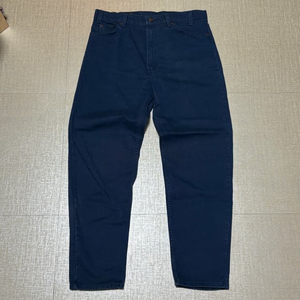 90s USA🇺🇸 리바이스 550 오렌지 탭 네이비 진청