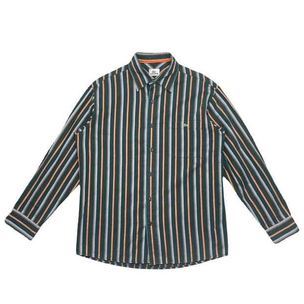 LACOSTE 스트라이프 셔츠 그린 95