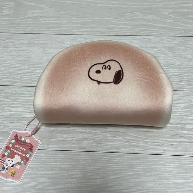 스누피 크림샌드 빵 파우치 핑크 딸기
