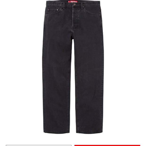 슈프림 레귤러진 블랙 30사이즈 26 ss