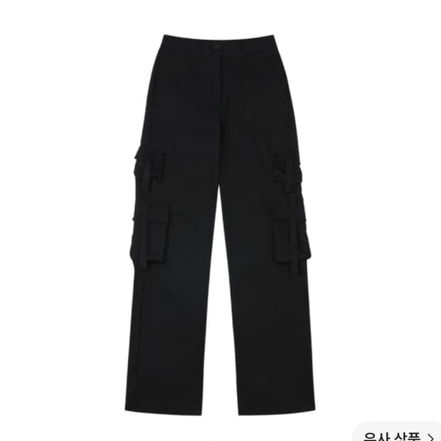 보헤미안 서울 스트랩 포 포켓 팬츠 블랙
