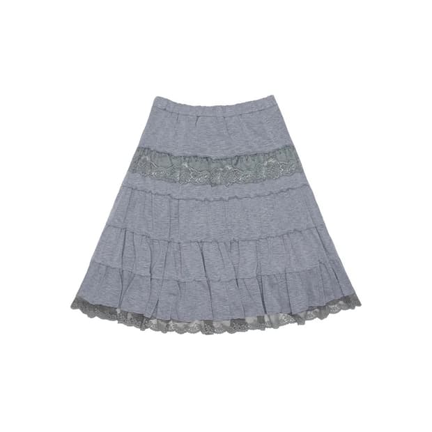콜로신스 멜란지 스커트 Tale Midi Skirt Melange