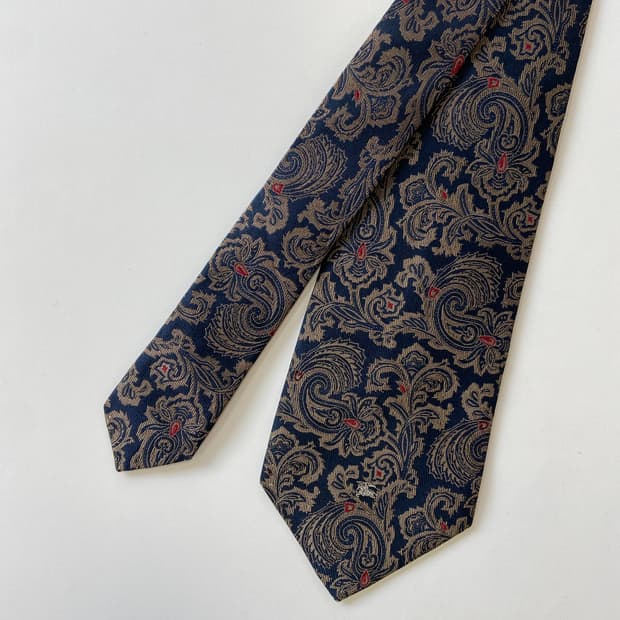 버버리 심플로고 페이즐리 명품 정품 넥타이 (Burberry)