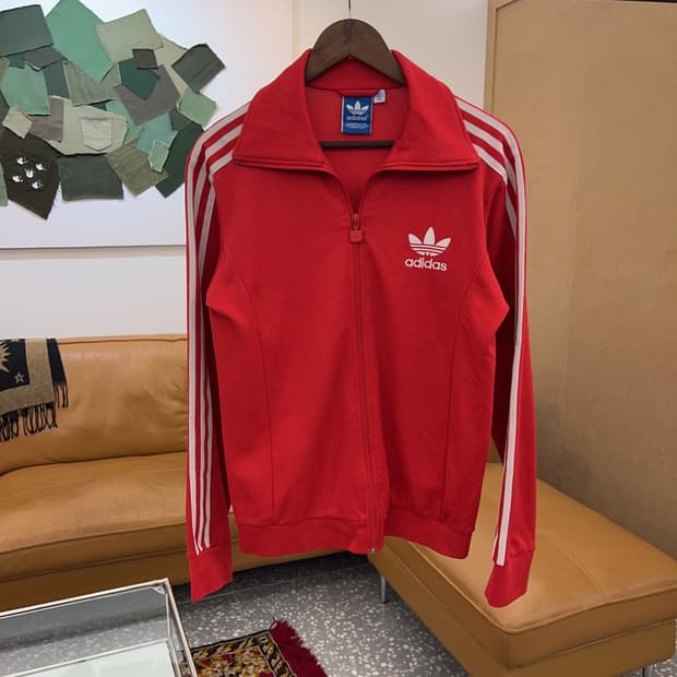 아디다스 유로파 레드 삼선 트랙탑 집업 져지 95 C04362 