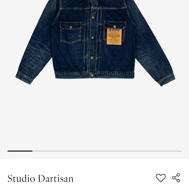 스튜디오다치산 2세대 데님자켓 새제품, 타입2