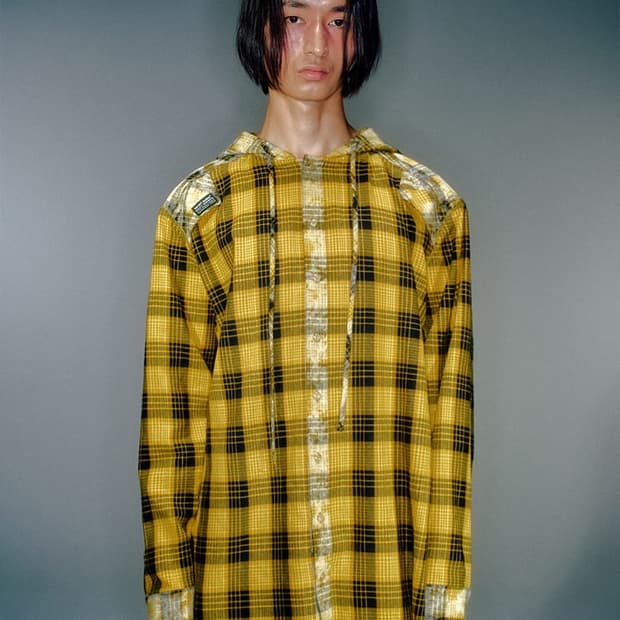 베이컨트 아카이브 체크 후디 셔츠