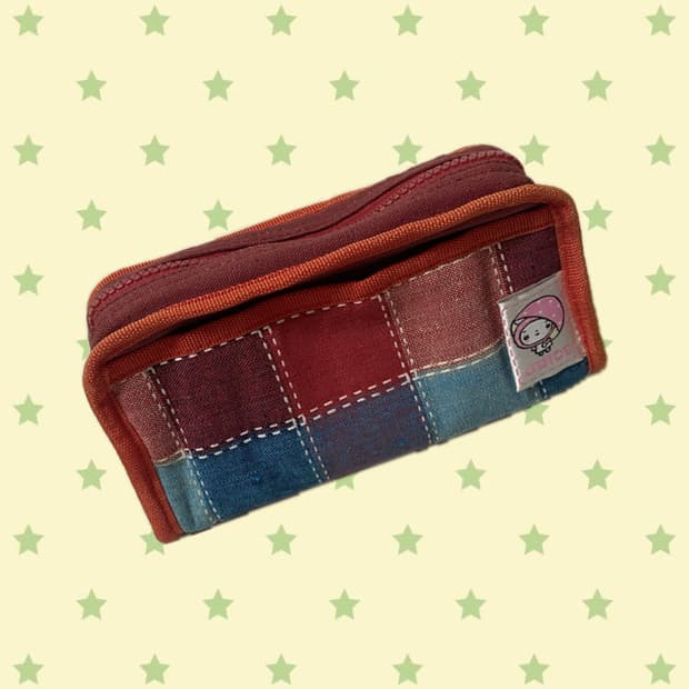 고전 빈티지 미스터케이 토끼 패치필통 파우치