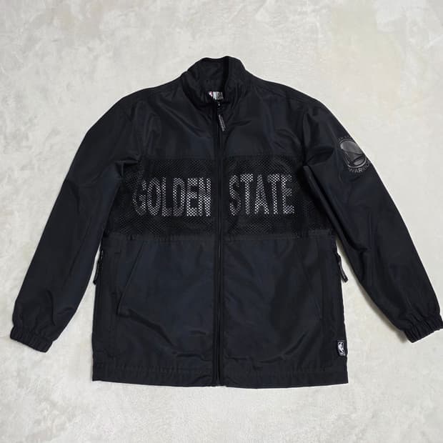 (L)NBA 골든스테이트 워리어스 블랙 바람막이 점퍼