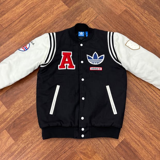 100 아디다스 패치 스타디움 바시티 자켓 