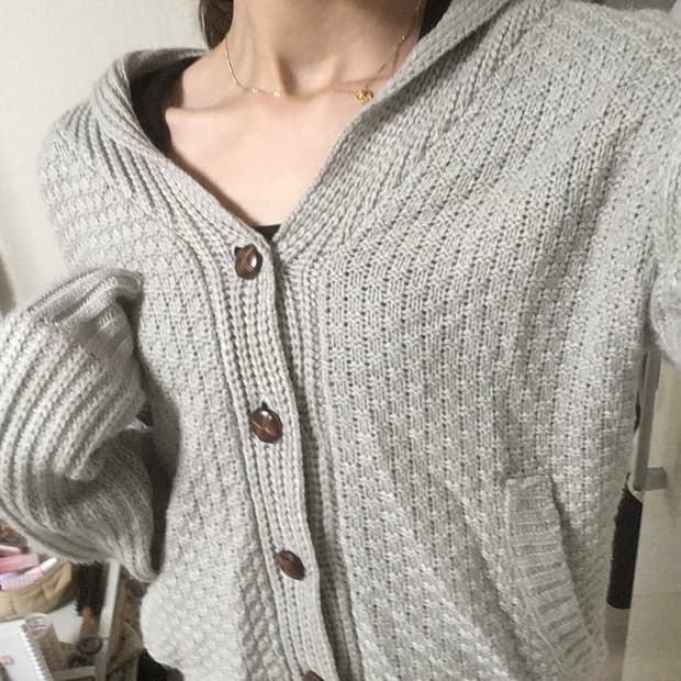 일본 빈티지🇯🇵버튼 와플 가디건