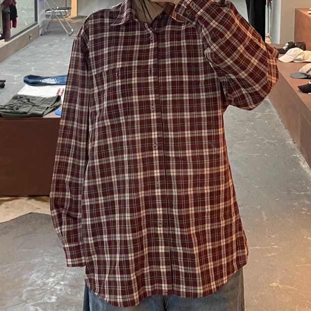 입생로랑 체크 셔츠 H2457