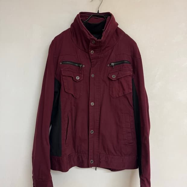 High neck hooded jacket