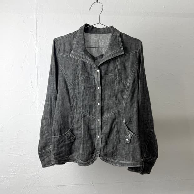 JPN 스티치 스냅 버튼 자켓