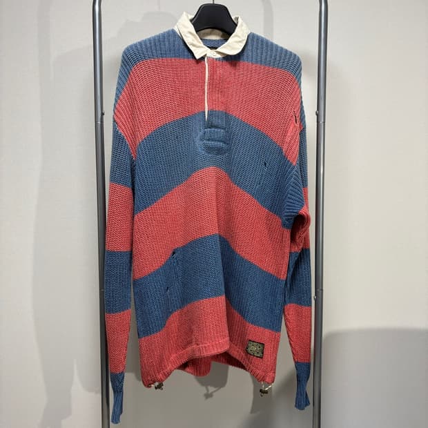 3) kapital 캐피탈 코튼 니트 럭비 셔츠