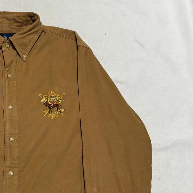 M 폴로랄프로렌 코듀로이 크레스트 엠브로이디드 셔츠