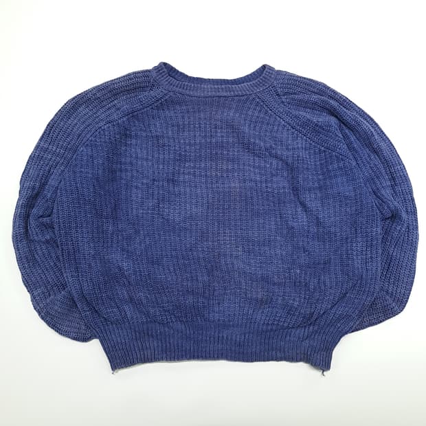 CN895 L 엘엘빈 80s USA 인디고 블루 긴팔 니트 스웨터