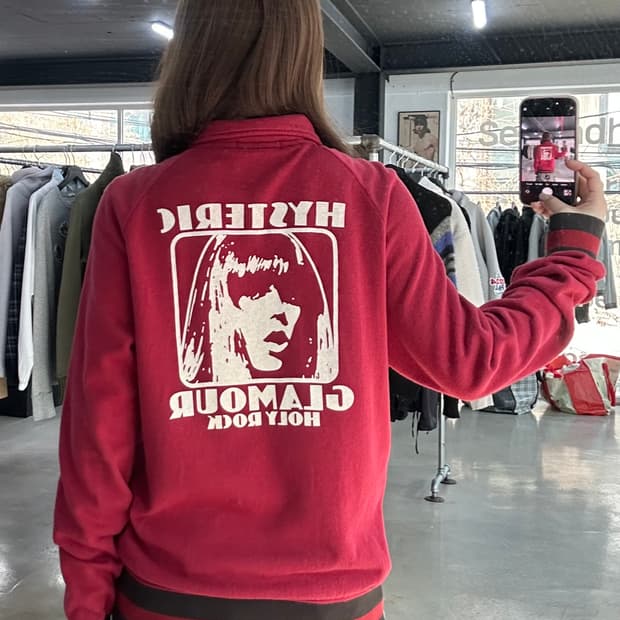 히스테릭글래머 Holy Rock백로고 트랙 코튼자켓