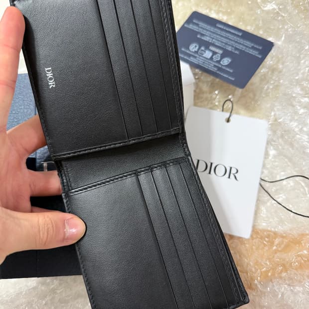 디올 오블리크 반지갑