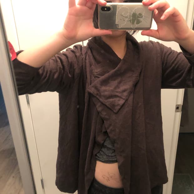 드레이프 가디건