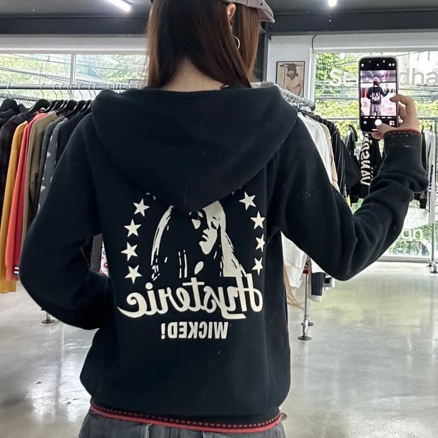 히스테릭글래머 히스걸 코튼 후드자켓