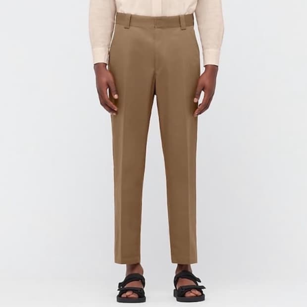 유니클로 U 르메르 브라운 치노팬츠