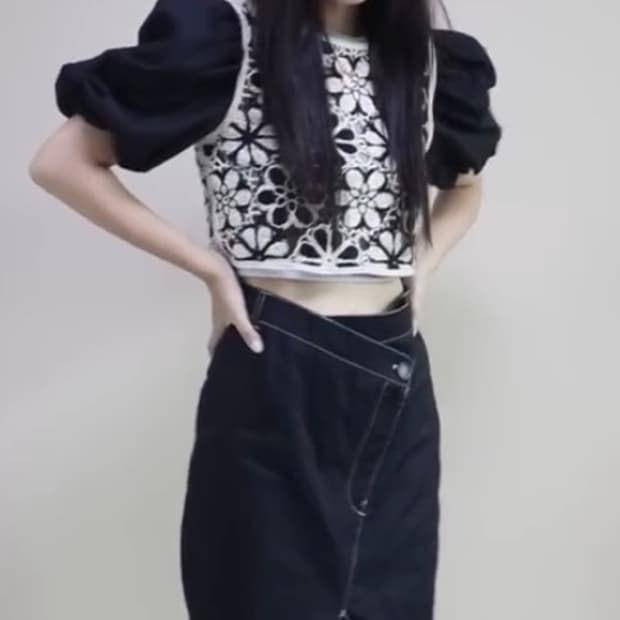 자라 플라워 크로셰 블라우스 s사이즈