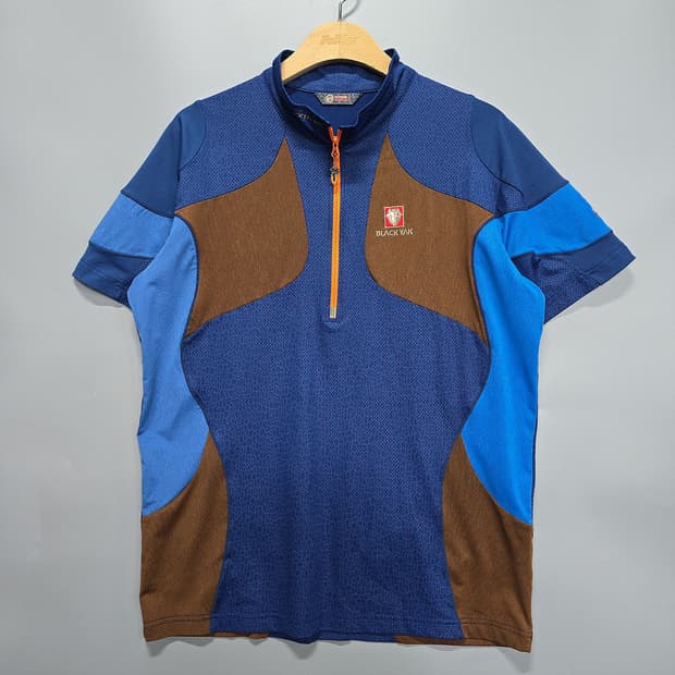 블랙야크 익스트림 하프집업 반팔 티셔츠 100