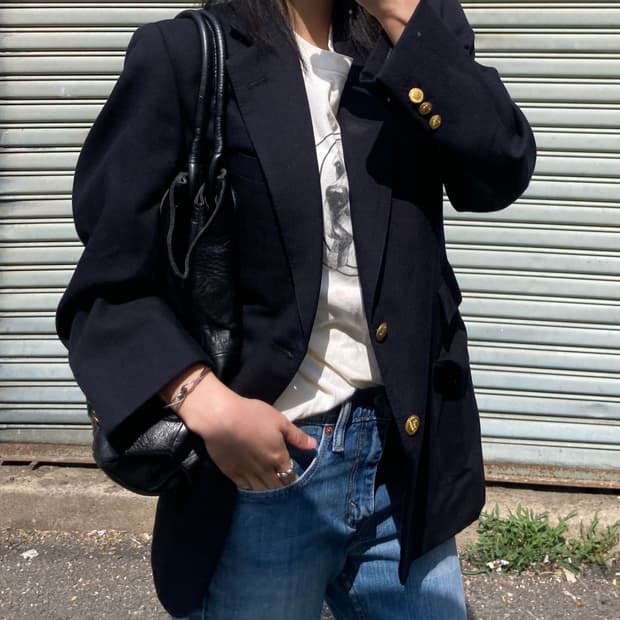 언밸 투포켓 금장 블레이저