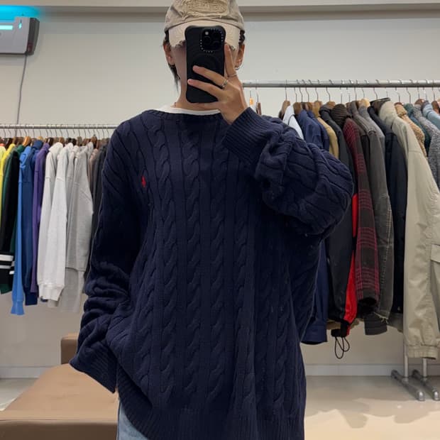 폴로 랄프로렌 꽈배기 니트