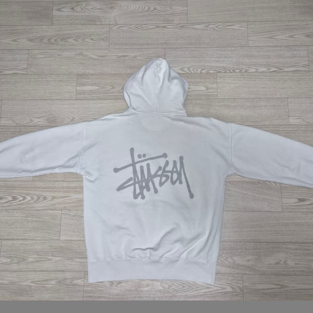 (정품) 스투시 백로고 후드티 라지