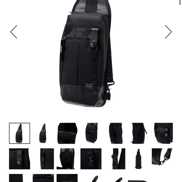 S급 / 요시다포터 히트 슬링백 블랙 PT-703