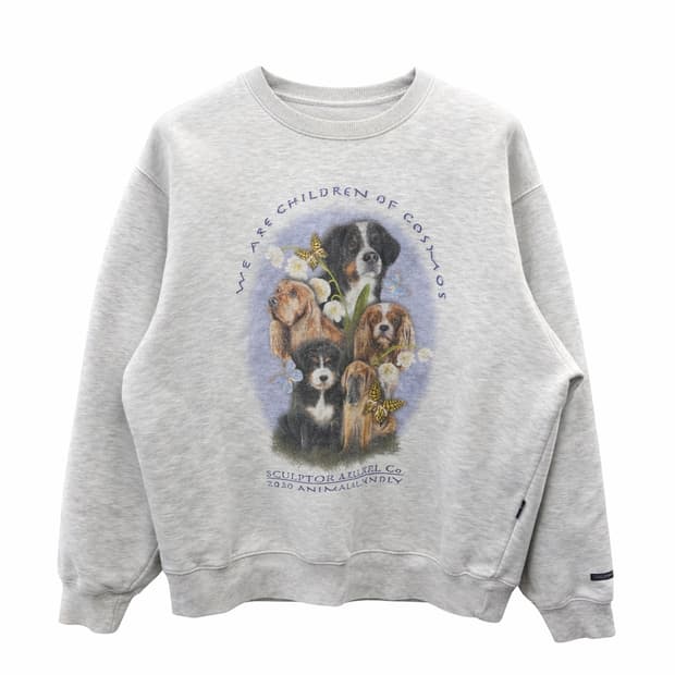 Sculptor 강아지 프린팅 맨투맨 L