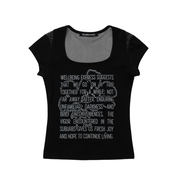 웰빙익스프레스 Mesh Point Half Sleeve Black