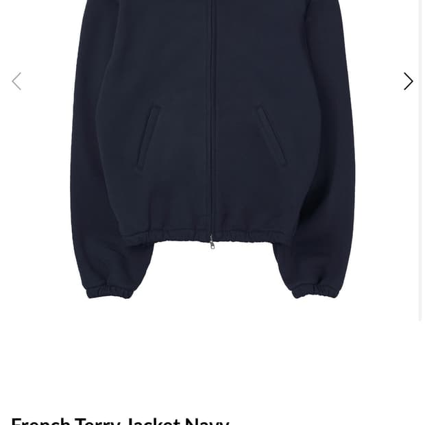 Stu 프렌치 테리자켓 네이비L
